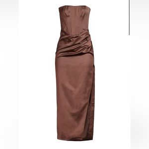 Everlasting Satin Corest Midi Dress
